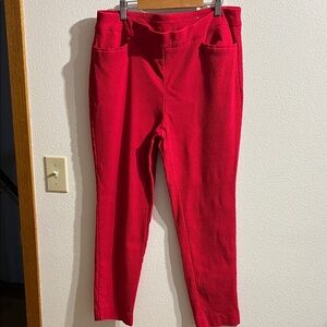 Chico's Bold Magenta Textured tummy control pants